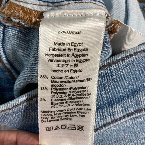 Madewell Jeans Mid-Rise Kick Out 31 Cropped Lt/Medium Blue Wash 5 Pocket Stretch - Picture 8 of 8